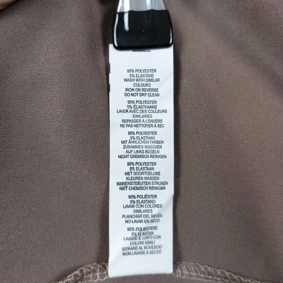 Boohoo Womens Medium Long Duster Cardigan Black Taupe Colorblock Open Front Maxi - Picture 7 of 9